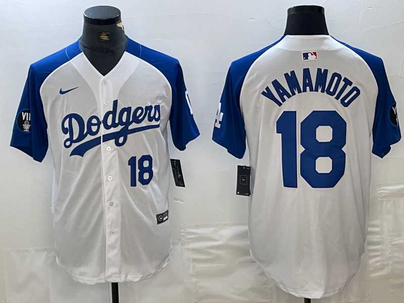 Mens Los Angeles Dodgers #18 Yoshinobu Yamamoto Number White Blue Fashion Stitched Cool Base Limited Jersey,We sell and wholesale Mens Los Angeles Dodgers #18 Yoshinobu Yamamoto Number White Blue Fashion Stitched Cool Base Limited Jersey on line form chian!